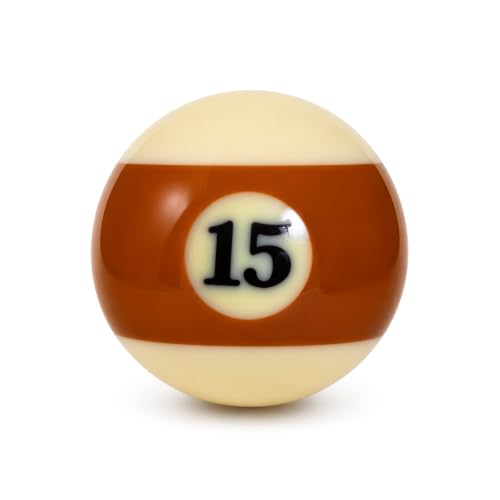 Aramith Super Pro Billiard Pool Replacement Ball 2 1/4" - Choose Your Ball Number (#15 (TV Version - Brown))