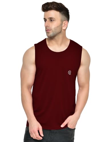 Image of CHKOKKO Tank Tops Sleeveless T-Shirt for Men Gym Wear Vest Solid Stylish Round Neck Running Sando for Sports Workout Fitness & Casual or Beach Wear