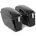 KUAFU Universal Motorcycle Hard Saddle Bags Trunk 60L Compatible with Harley Davidson Dyna Honda Cruiser Yamaha Suzuki Kawasaki Hard Luggage w/Brackets Black