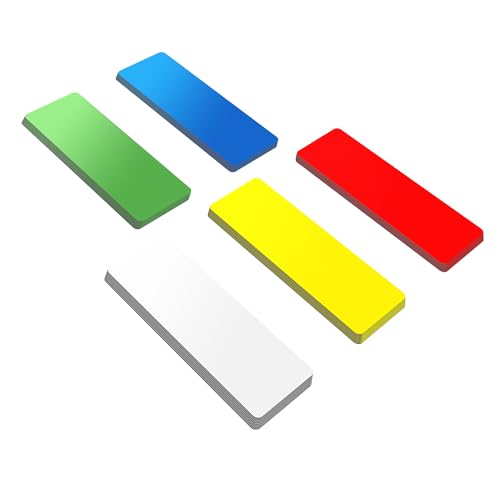 Realth Dry Erase Magnetic Labels Red 1'' × 3''60 Pcs Washable Reusable — view 6