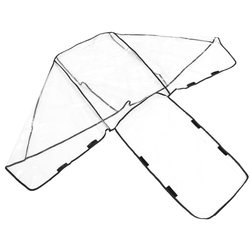 IWOWHERO Protector Lluvia para Cochecito Doble Cubierta Transparente de EVA Resistente al Viento Grande para Sillas de Paseo Dobles