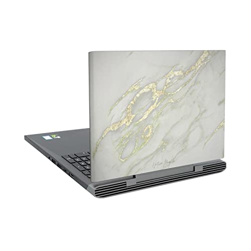 Vinyle autocollant Dell Inspiron 15 7000 P65F protection jaune marbre PC portable