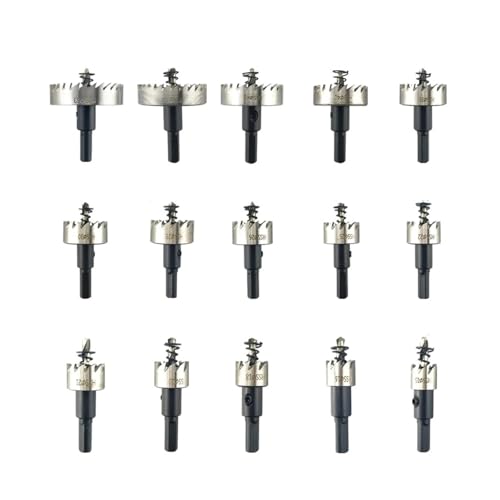Set de brocas HSS 12 piezas 15-50 mm para madera y metal miniatura 1