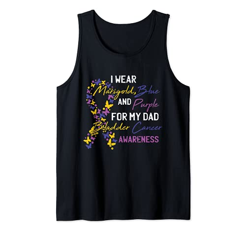 For My Dad Bladder Cancer Awareness Ribbon Warrior Father Camiseta sin Mangas