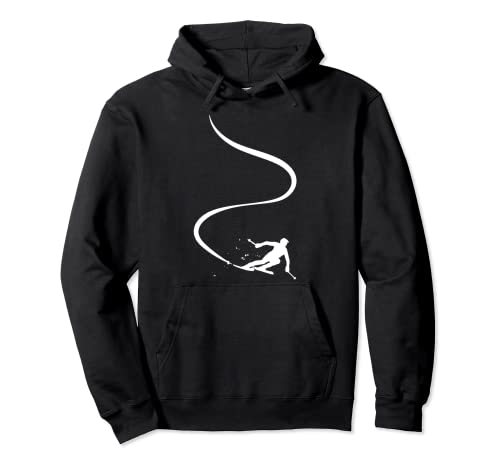Skifahrer Abfahrt Berge Ski Sport Skier Skifahren Geschenk Pullover Hoodie