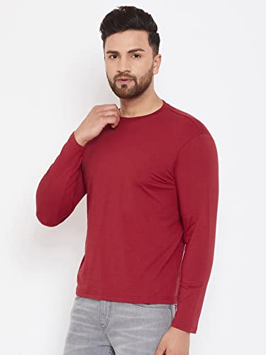 Image of London Crew Round Neck Full Sleeve Regular Fit Casual Cotton Plain Solid Tshirt for Men Full-Solid-23