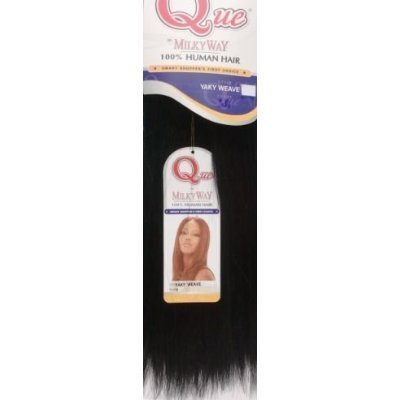 MILKYWAY HUMAN HAIR QUE YAKY WEAVE 12" #2 DARK BROWN