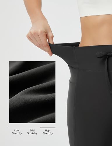 baleaf Womens Cargo Leggings with Pockets Drawstring Tummy Control Scrunch Butt 7/8 Ankle Petite Yoga Pants Running3