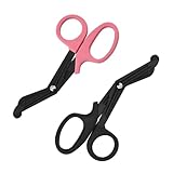 2 Stück Edelstahl Medizinische Verbandschere Langlebige EMT Trauma Schere Kunststoffgriff Titan Bandagenschere für Haushalt Tuff Cut Bandagenschere