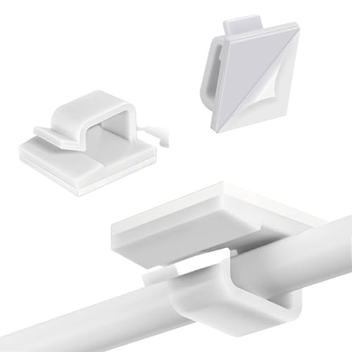 40 Stück Kabelhalter, Kabelführung Organizer Kabelclips Selbstklebend Outdoor Kabelklemmen, Kabel Haken Draht Halter für Kabelmanagement - Kabelbefestigung Lichterkette (Weiß)