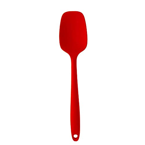 Kit colher espátula 9 Utensílios de Silicone Vermelho