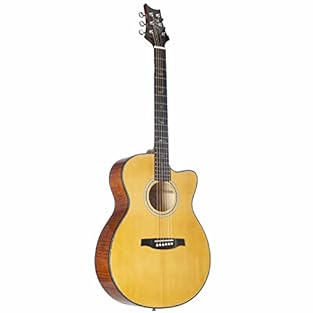 Solid Sitka Spruce top Figured Maple back & sides Fishman Gt1 electronics PRS trademark bird inlays and headstock design Includes high-quality hard-shell case