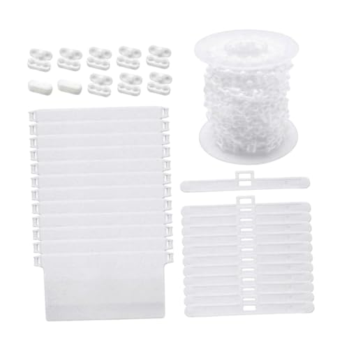 PRETYZOOM White Vertical Blinds Accessories 1 Set of 35pcs Chain Cord for Window Blinds