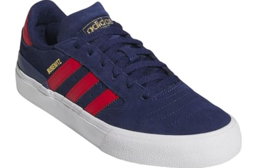 adidas Men's Busenitz Vulc II Skate Shoes - Dark Blue/BetterScarlett/Gold Metallic, Size: 10.5