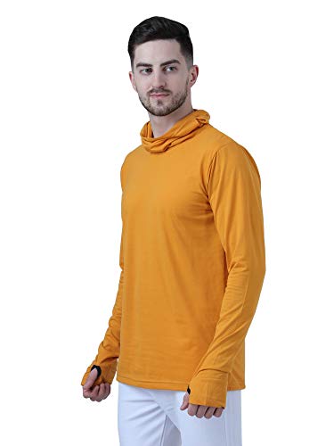 Image of Pause Solid Turtleneck Slim Fit Long Sleeve Men's T-Shirt
