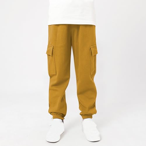 Cargo Pants for Teens Boys Fashion Baggy Sweatpants Elastic Waist Cotton Joggers 2025 Winter Warm Kids Clothes2