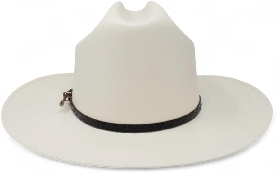 Men's White Diamonds San Judas Western Cowboy Straw Hat 100X Sinaloa Style 3 1/2" Brim - Sombrero Vaquero Fino - Image 8