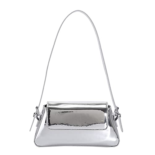 GSenhui Handtasche Klein Silber Abendtasche Clutch Umhängetasche PU Leder für Party