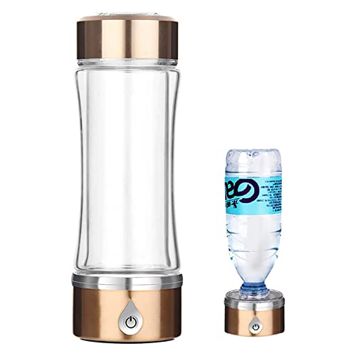 Generador Agua hidrogenada, generador Agua Rica en hidrógeno, ionizador Agua alcalina con tecnología Membrana SPE, con un Contenido hidrógeno hasta 1200-1500 PPB, 420 ml.