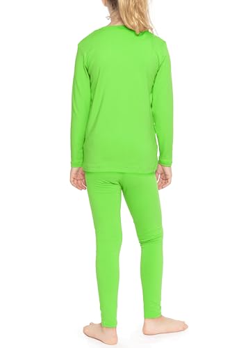 Image of STRETCH IS COMFORT Girls 2 Piece Hoodie Short Sleeve Long Sleeve Crew Neck Top and Leggings Set Kids Thermals Underwear Set