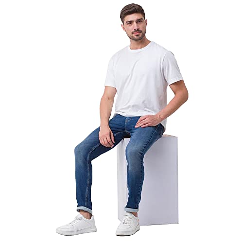 Image of Spykar Men's Skinny Fit Low-Rise Casual Jeans