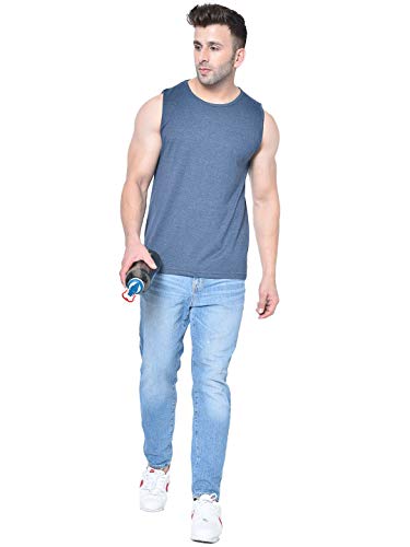 Image of CHKOKKO Tank Tops Sleeveless T-Shirt for Men Gym Wear Vest Solid Stylish Round Neck Running Sando for Sports Workout Fitness & Casual or Beach Wear