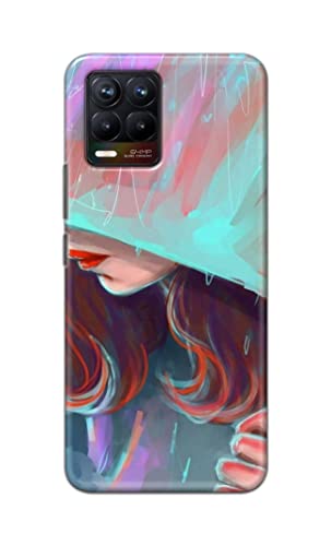Image of PRINTFIDAA Pretty Woman Under The Umbrella Painting Printed Designer Hard Case for Realme 8 / Realme 8 Pro Back Cover -(e) RPM1007