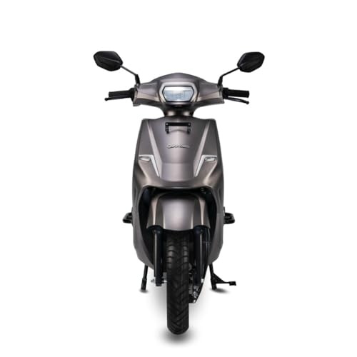 Image of Quantum Bziness X Electric Scooter | NMC Battery Pack | 105 km Range | Bluetooth, USB & Digital Display | 60 km /h Top Speed | Grey | Advance Booking for Ex-Showroom