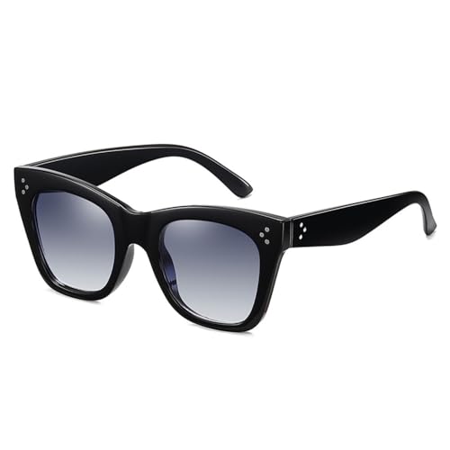 Retro Cat Eye Sunglasses Women Rivets Decoration Shades UV400 Men Gradient Sun Glasses