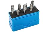 CONDOR Werkzeug 9817 | Hartmetall-Frässtift-Satz Rotationsfräser | 7-teilig | Wolfrahmstahl | ø 6 + 10 mm | Schaft 6 mm | geeignet für Holzbearbeitung, Schnitzen, Metallpolieren, Gravieren und Bohren