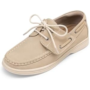 DREAM PAIRS Boys Dress Shoes Boat Shoes Slip on Loafers Casual School Shoes (Toddler/Little Kid/Big Kid) 11 Little Kid Khaki