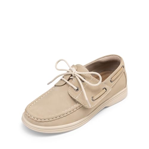 Image of DREAM PAIRS Boy's Loafers Boat Dress Shoes | Classic Moccasin Toe Comfortable Kids Toddler Formal School Slip on Casual Wear
