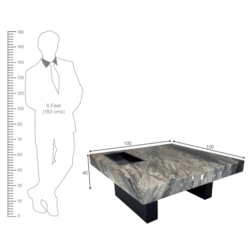 Image of The Attic Lorient Coffee Table, Coffee Table for Living Room, Solid Wood Centre Table, Modern Centre Table