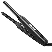 MELYDO Mini lisseur cheveux court, Mini lisseur à cheveux et boucleur 2 en 1, lisseur pour cheveux fins pour les femmes, température réglable, 9 réglages 90-220°C, chauffage rapide