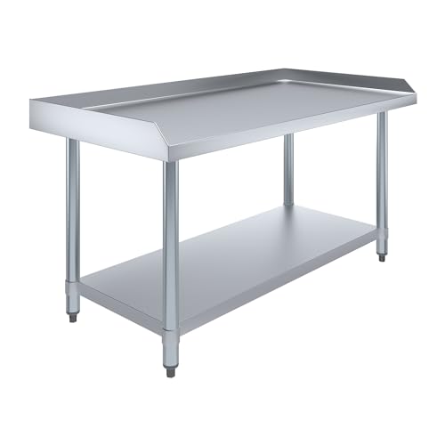 Image of AmGood Stainless Steel Equipment Stand - Heavy Duty, Commercial Grade, with Undershelf, NSF Certified (24 inch Width x 48 inch Length)