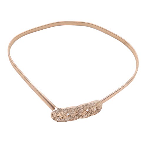 Jixing - Cinturón elástico para mujer con nudo elástico y cintura elástica