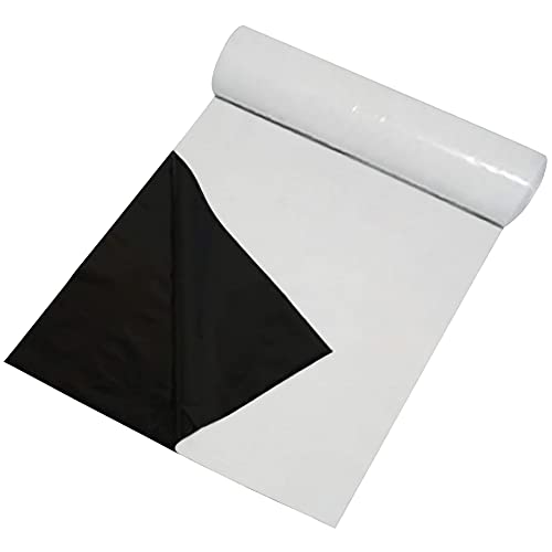 DL Wholesale Black and White Panda Film, Plastic Sheeting Heavy-Duty for Light Reflection, Greenhouse, Poly Film, 10' x 100' 7 Mil Thick, 3 Year