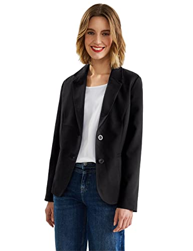 Street One Damen A211839 Twill Blazer, Schwarz, 40 EU