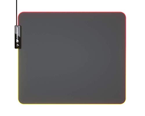 Cougar Gaming - Tappetino per Mouse Neon RGB, 350 x 300 x 4 mm, Colore: Nero - Mousepad - Immagine 1