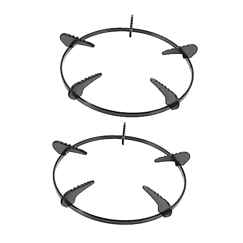 BAZEITFLOW 2 Piezas Soporte para Quemador de Gas de Hierro Resistente y Duradero para Cocina Soporte Antideslizante para Ollas Pequeñas Accesorio Práctico para Estantes de Hornillo