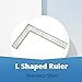 GSDOXLE Stainless Steel L Shaped Ruler,4 inch by 6 inch,Square Framing Measuring Tool for Engineer Carpenter