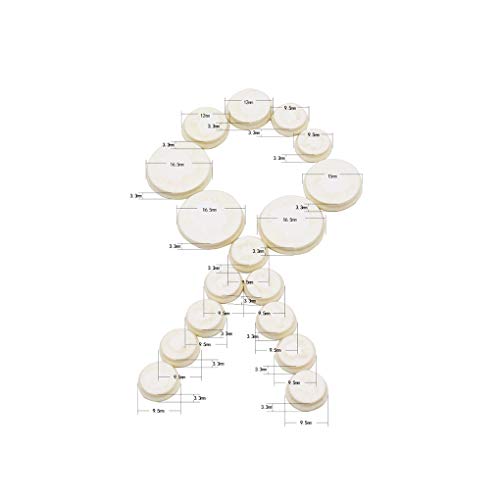 Vkospy 17 PCS Clarinette en Feutre Boîtier Tapis Blanc 3.3cm d'épaisseur Souple Mat Instruments à Vent Instruments Accessoires Cover