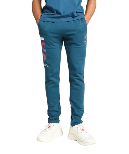 Image of PUMA Men Mid Rise Regular Fit Track Pants