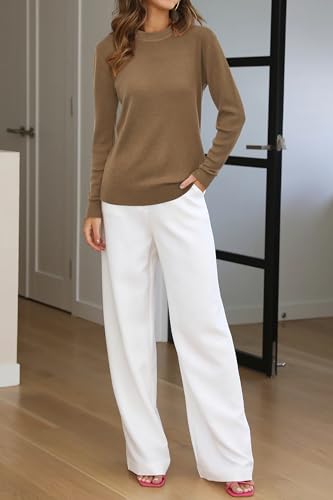 Arach&Cloz Womens Fall Tops 2024 Long Sleeve Pullover Sweater Crew Neck Casual Tops Trendy thumb #4