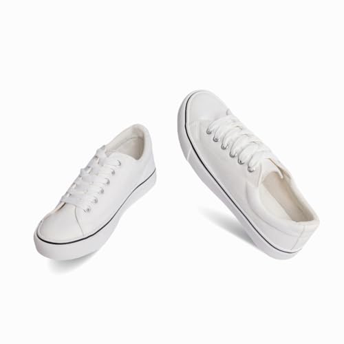 JUDIS Women's Lace Up Low Top Canvas Shoes Fashion Casual Sneakers3
