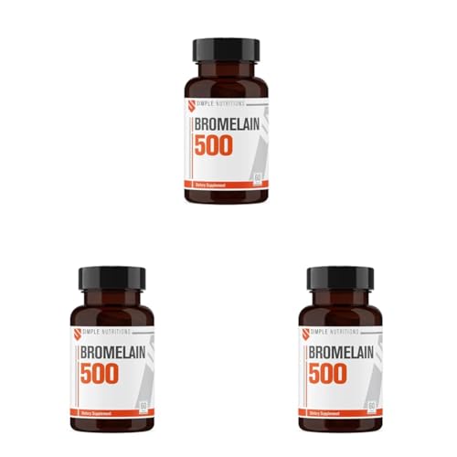 Bromelain 500 mg, 60 Tablet | Yüksek Konsantrasyonlu Ananas Enzimi | ISO Belgeli Yerli Üretim | Gıda Takviyesi (3 paketi)