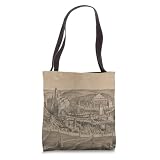 Vintage Pictorial Map of Ancient Jerusalem (1887) Tote Bag