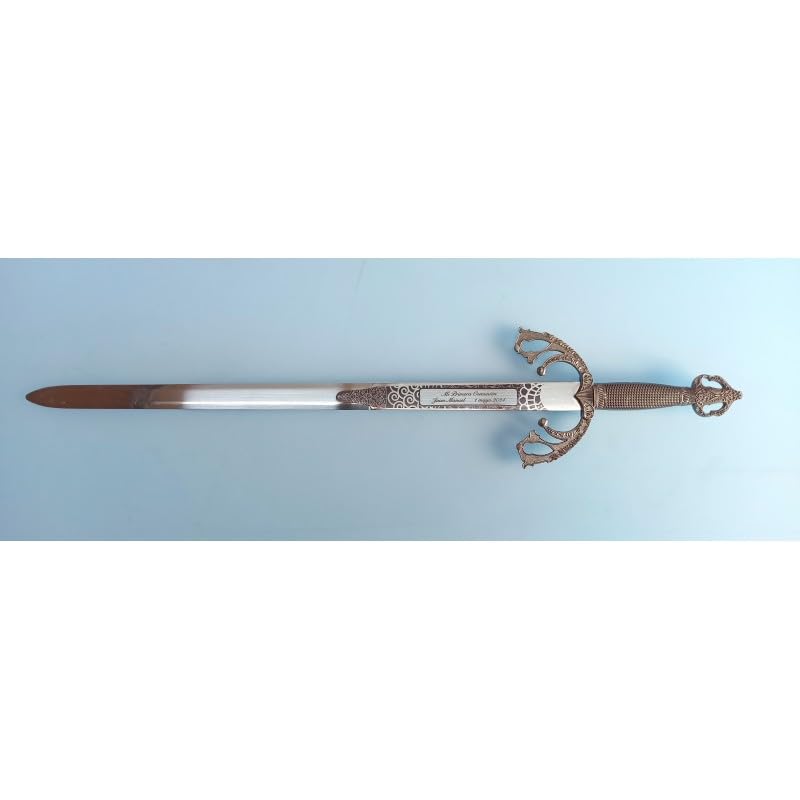 Espada Comunion, Boda, sin filo56 cm. Opcion de Grabado.Espada Tizona pequeña