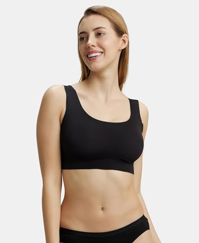 Image of Jockey 1839 Lounge Bra | Wirefree | Padded | Full Coverage | 360 Degree Stretch and Removable Pads | Microfiber Nylon Fabric