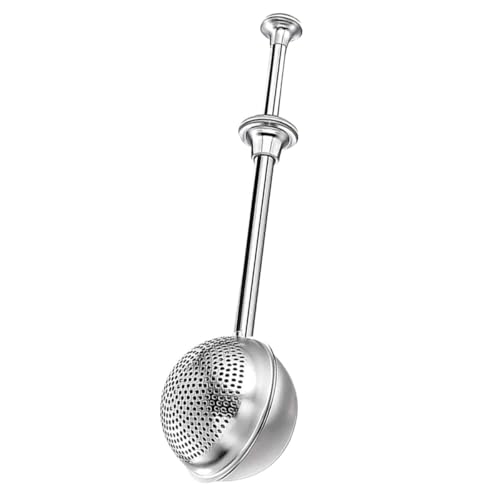Toyvian Colador Tamizador de Harina de Acero Inoxidable Plateado Malla Fina y Resorte Filtro para Azúcar Canela y Especias Cedazo para Cocina Repostería y Panadería